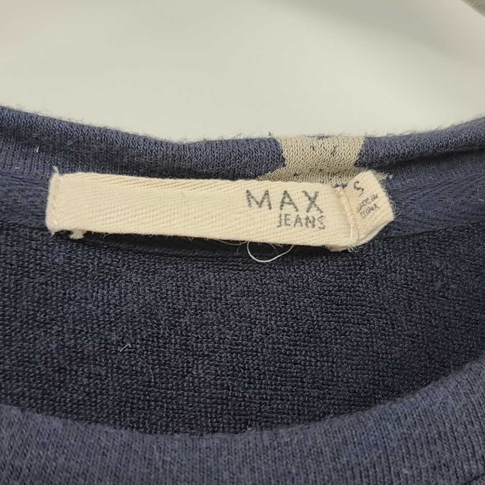 Max jeans navy with cream stars sweatshirt. Size s - Picture 3 of 4